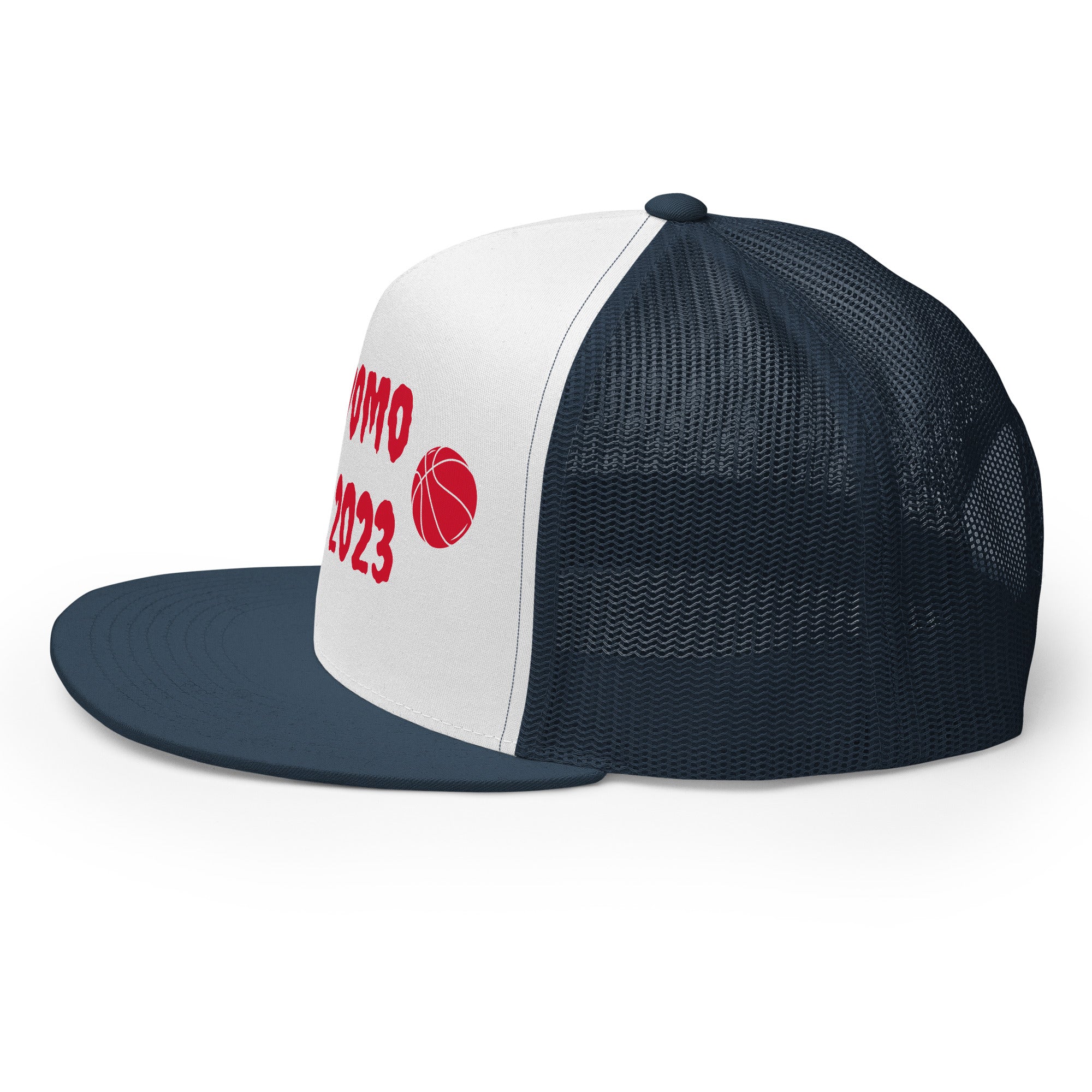 "Basketball" Trucker Cap Multi Color/Red