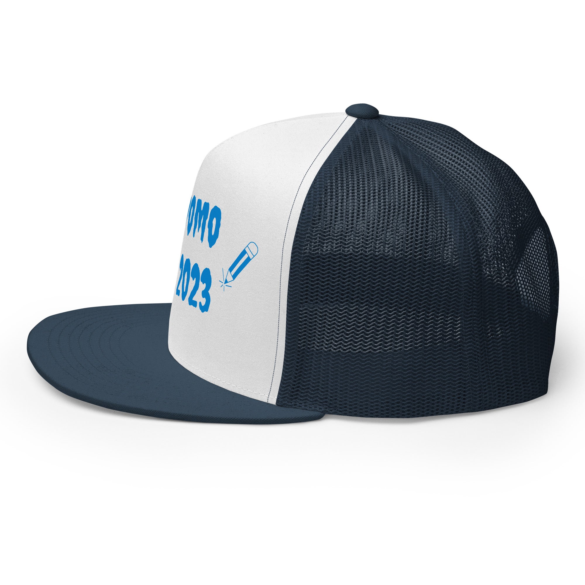 "Writer" Trucker Cap Multi Color/Light Blue
