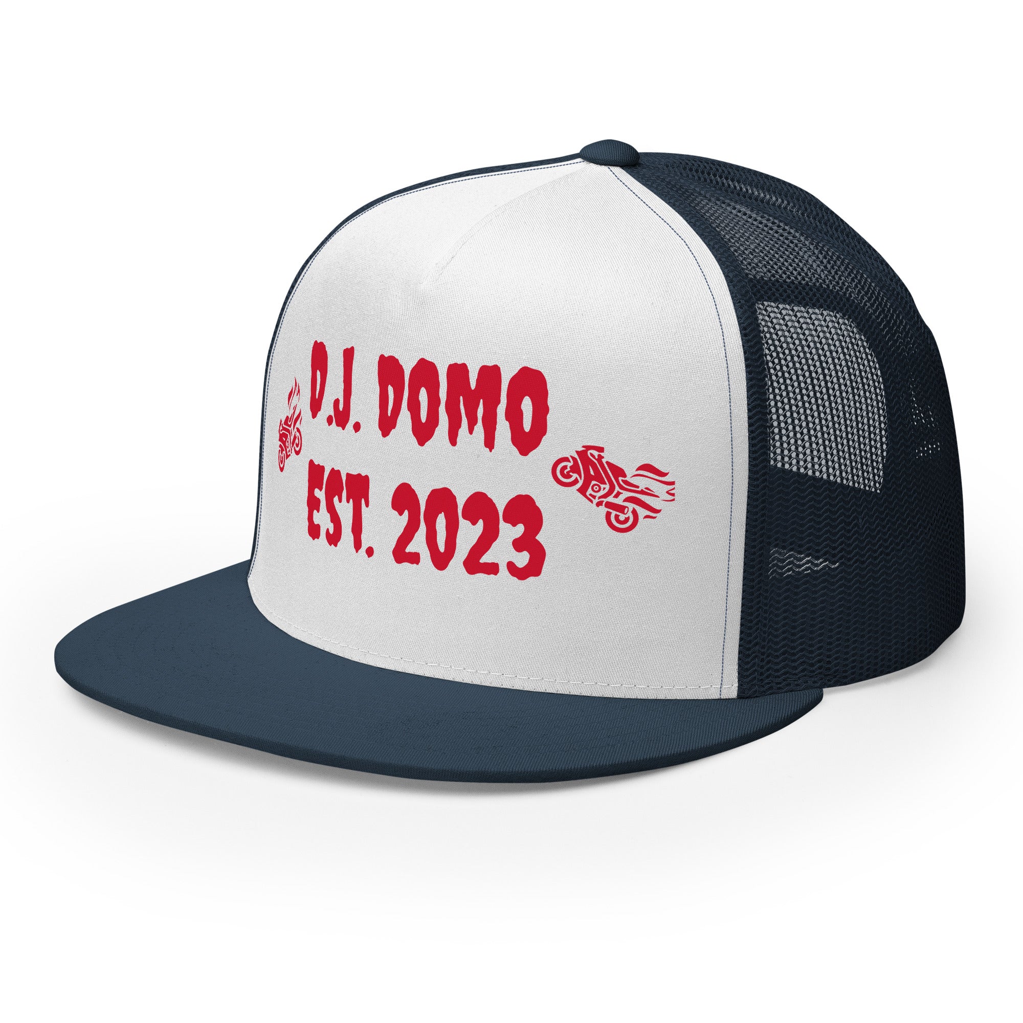 "Biker" Trucker Cap Multi Color/Red
