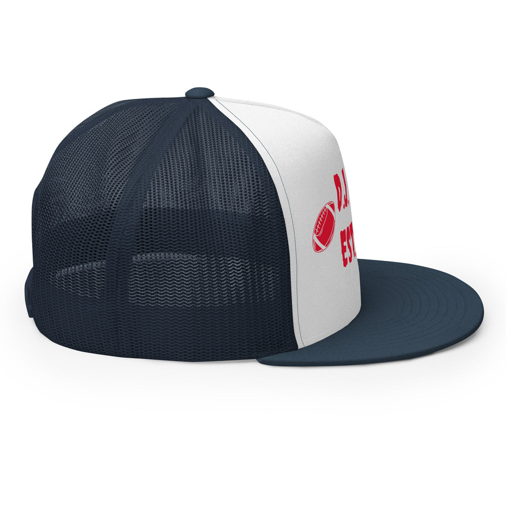 "Football" Trucker Cap Multi Color/Red