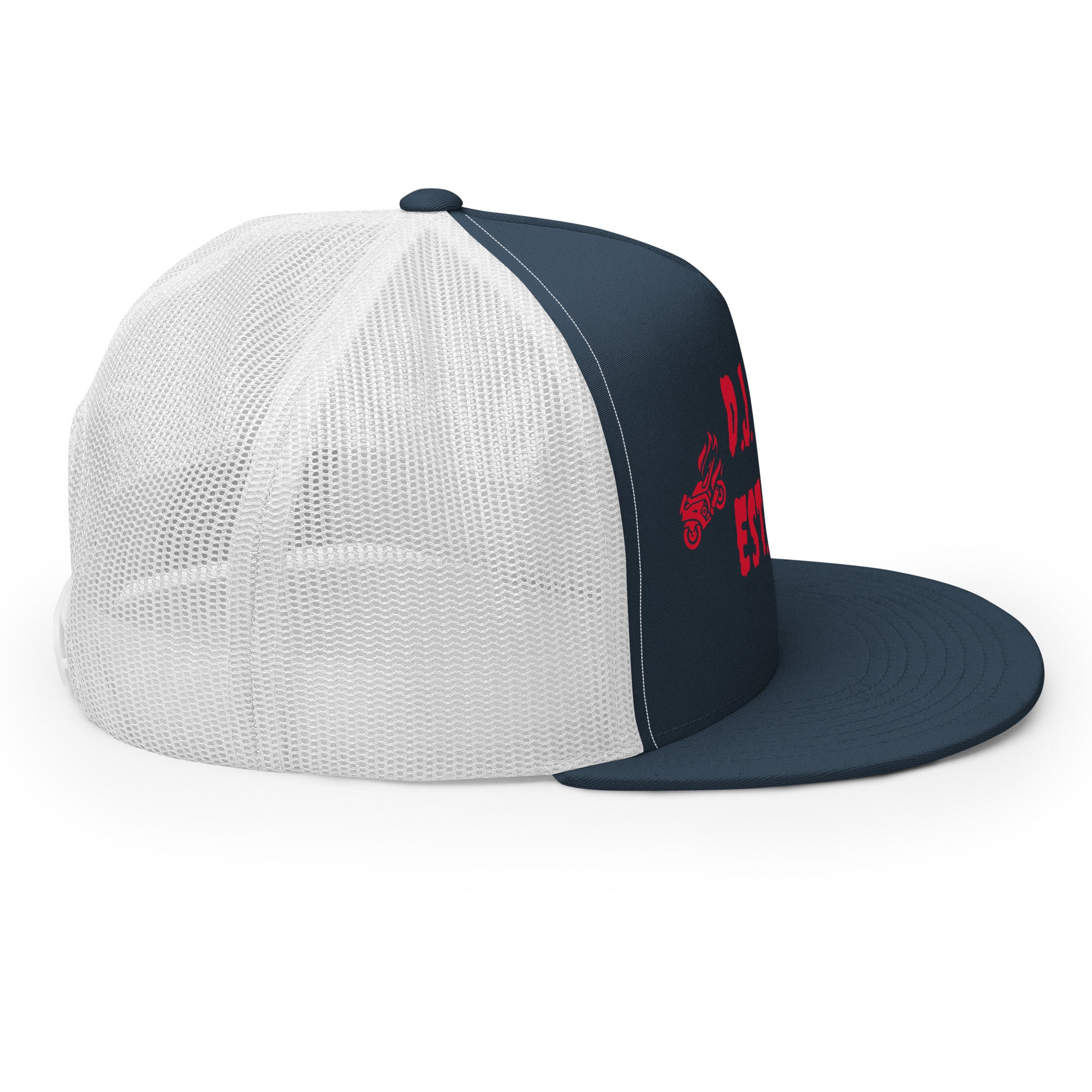 "Biker" Trucker Cap Multi Color/Red