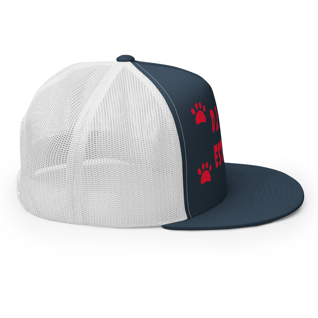"Dog Paws" Trucker Cap Multi Color/Red