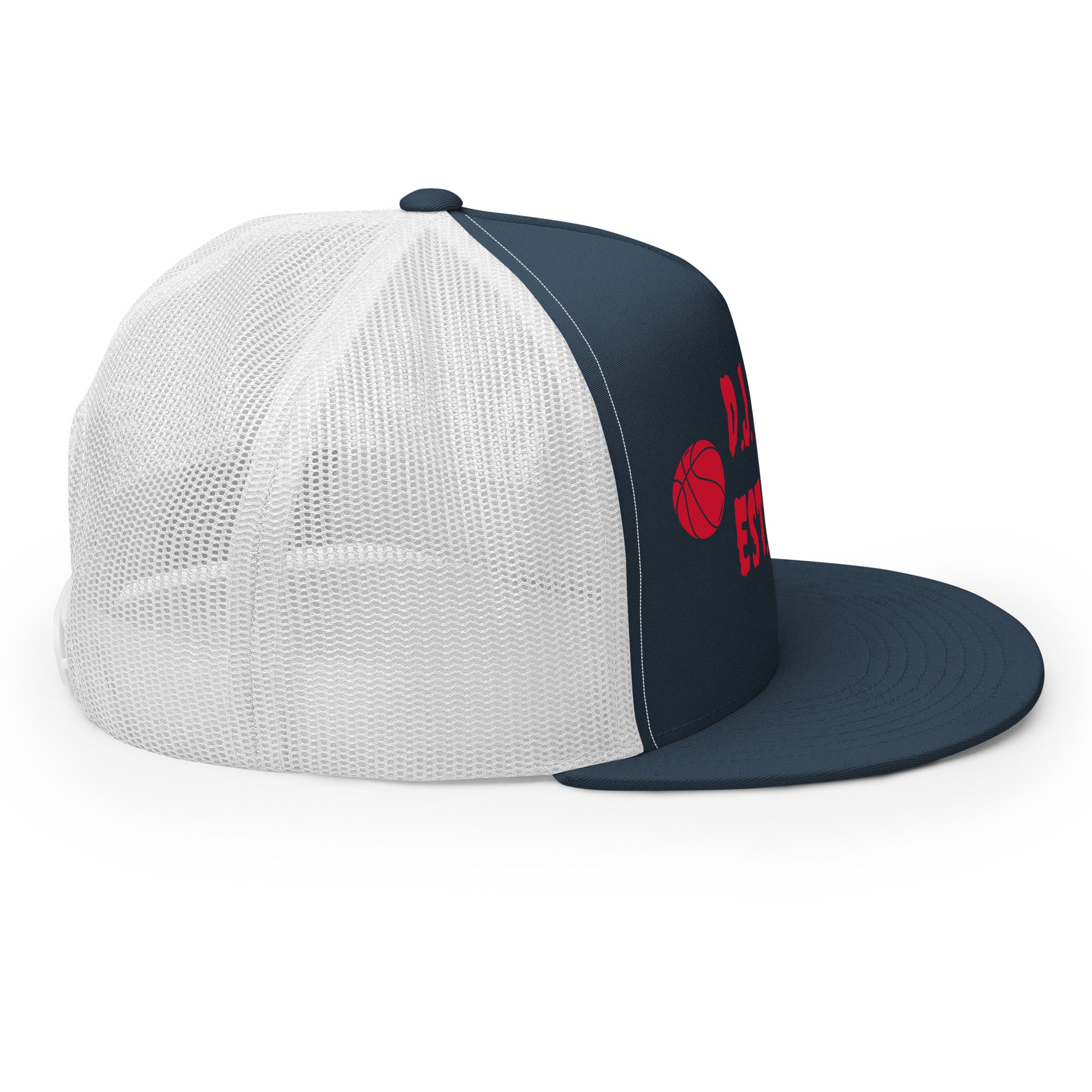 "Basketball" Trucker Cap Multi Color/Red