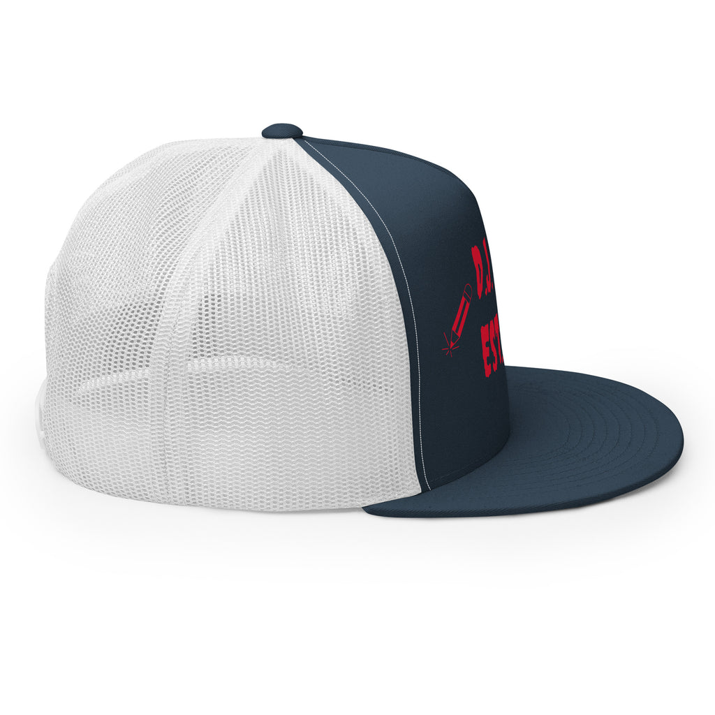 "Writer" Trucker Cap Multi Color/Red