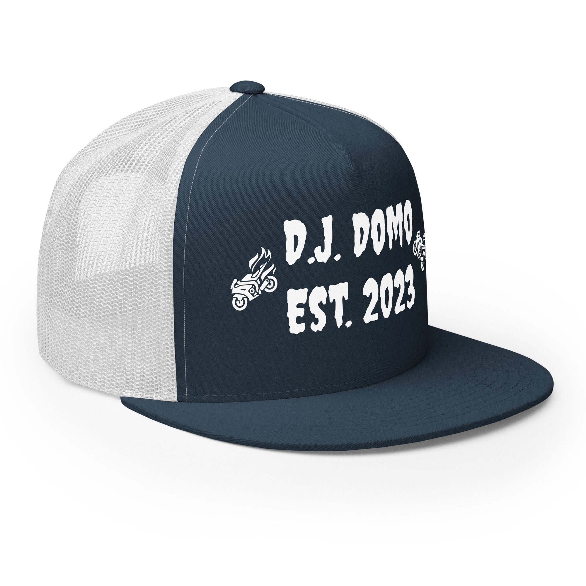 "Biker" Trucker Cap Multi Color/White