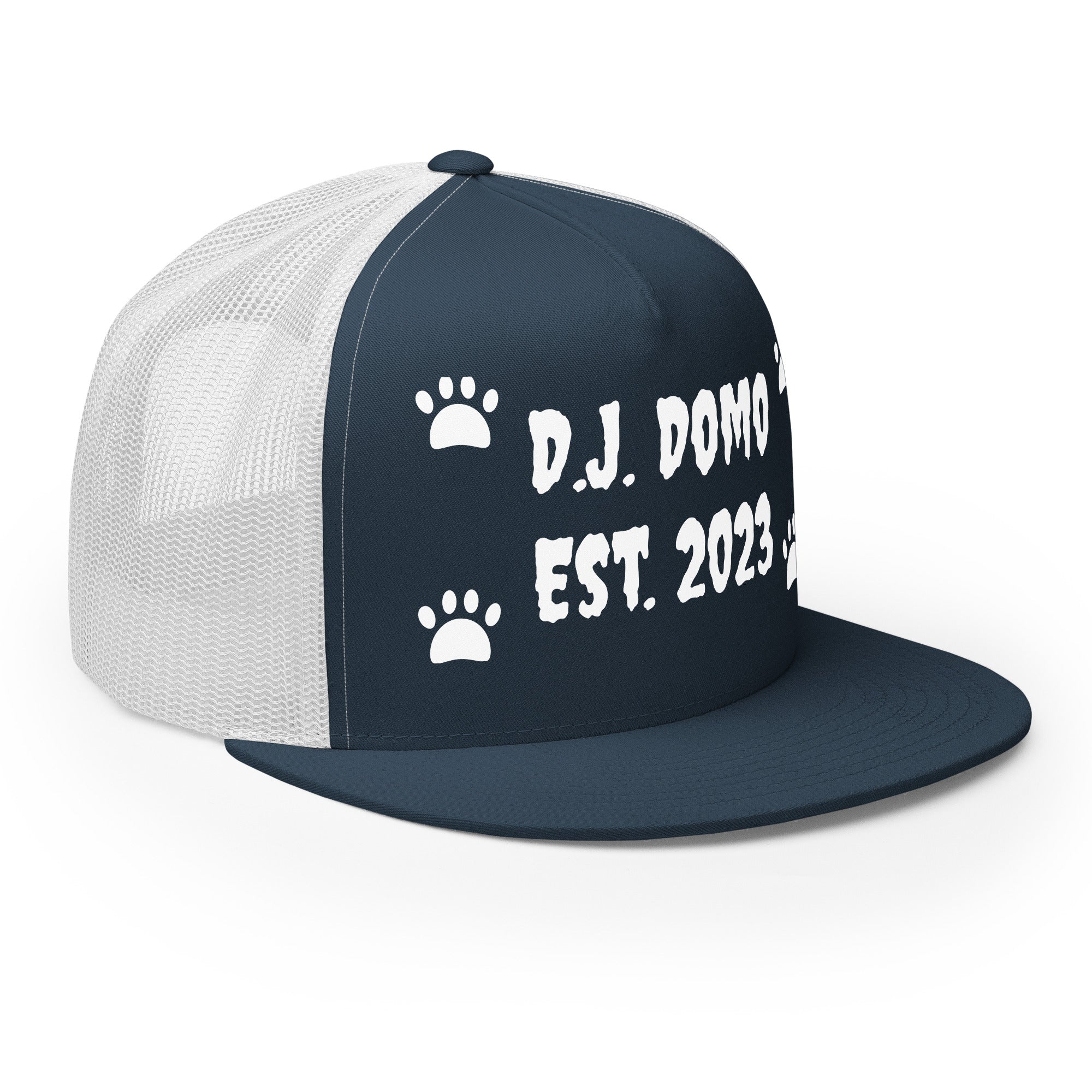 "Dog Paws" Trucker Cap Multi Color/White