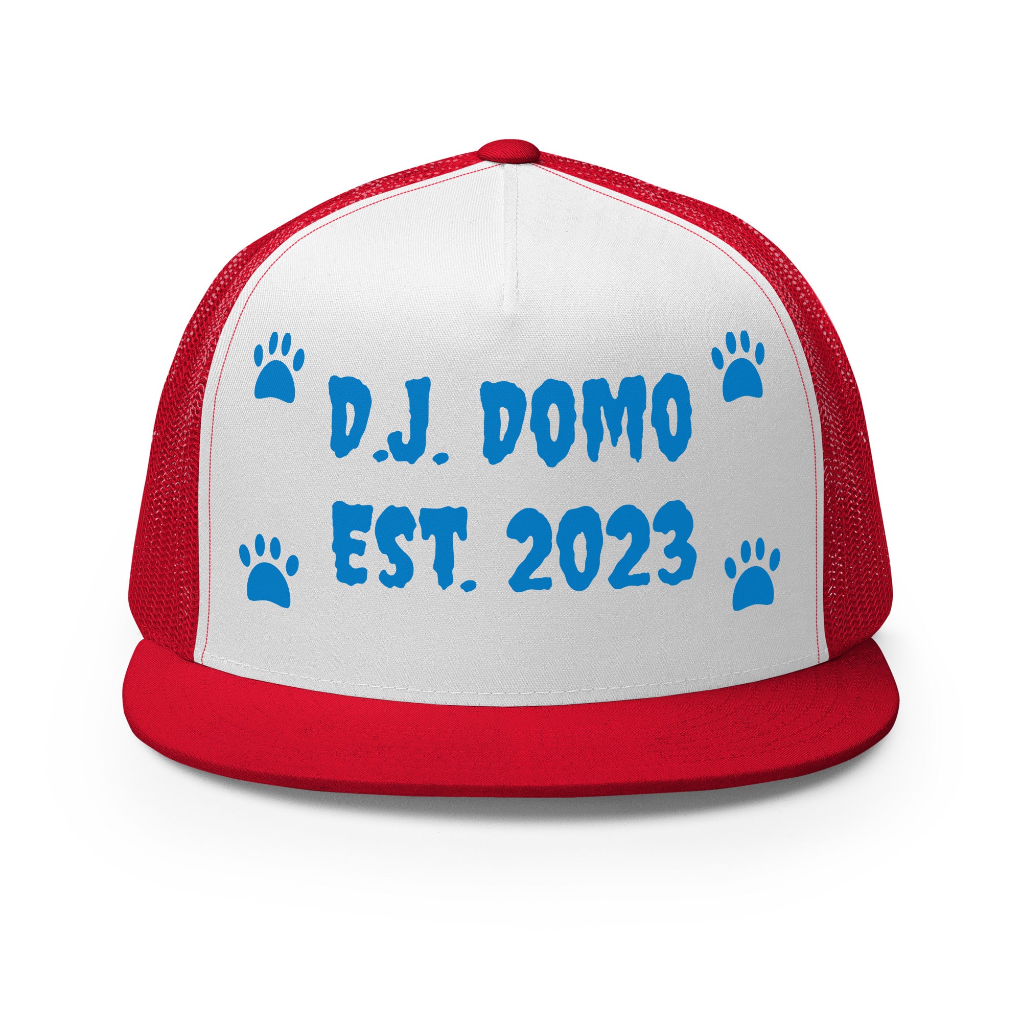 "Dog Paws" Trucker Cap Multi Color/Light Blue