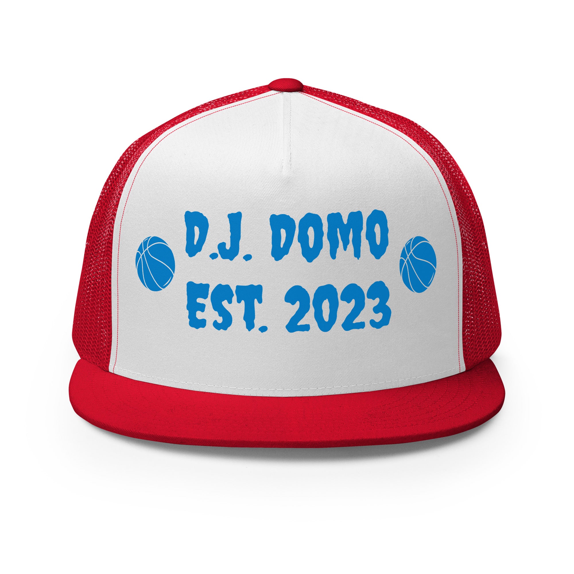 "Basketball" Trucker Cap Multi Color/Light Blue