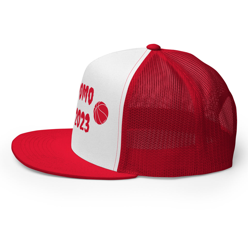 "Basketball" Trucker Cap Multi Color/Red