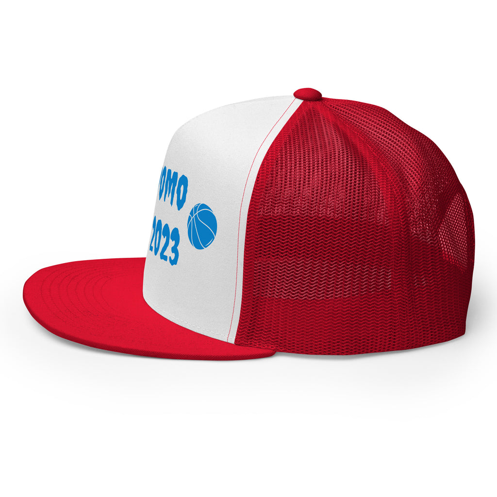 "Basketball" Trucker Cap Multi Color/Light Blue