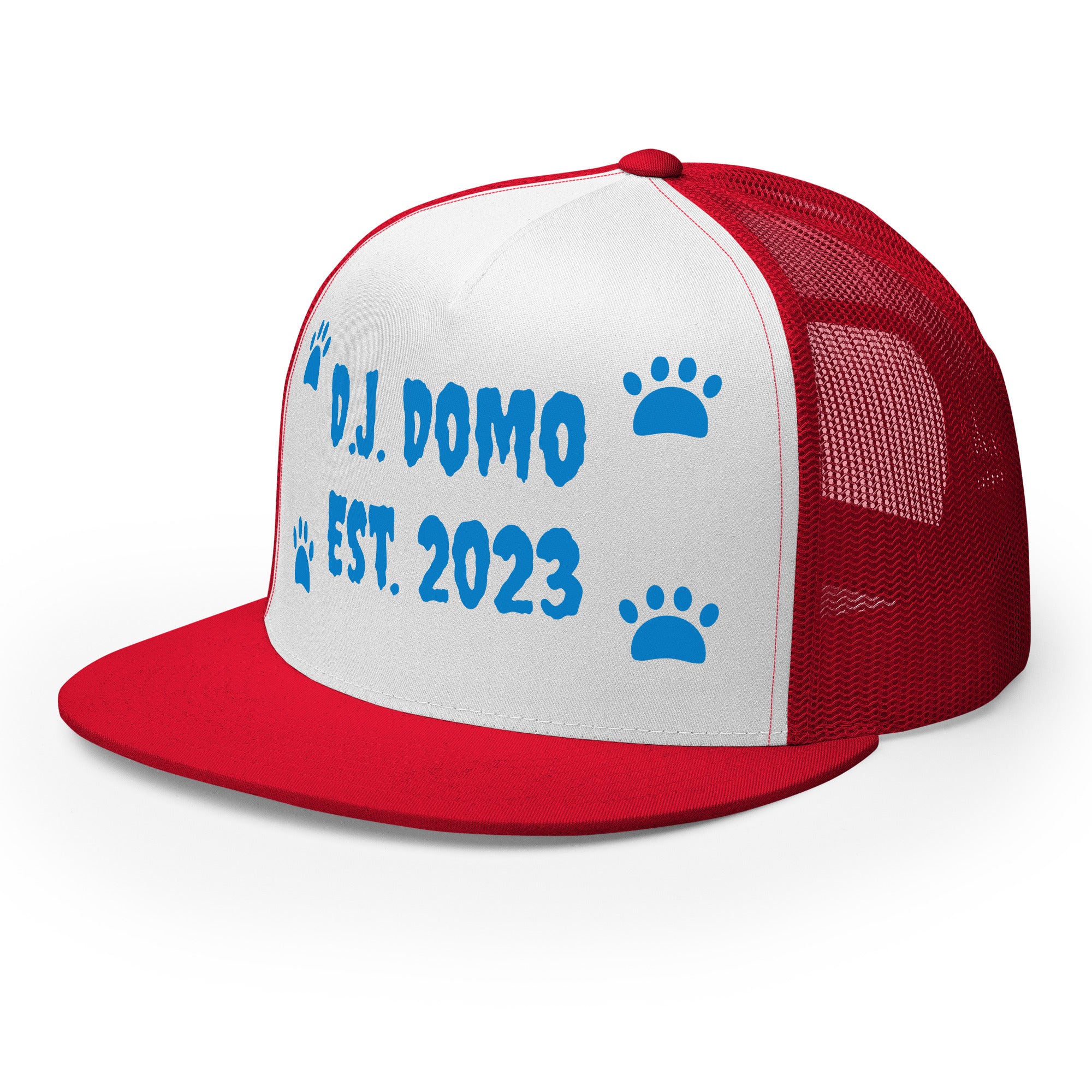 "Dog Paws" Trucker Cap Multi Color/Light Blue