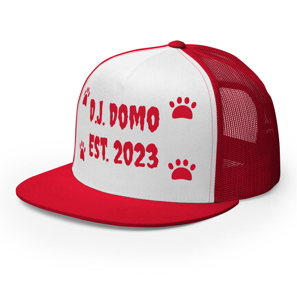 "Dog Paws" Trucker Cap Multi Color/Red