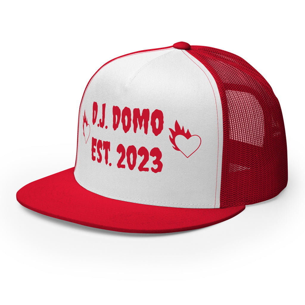 "Fire Hearts" Trucker Cap Multi Color/Red