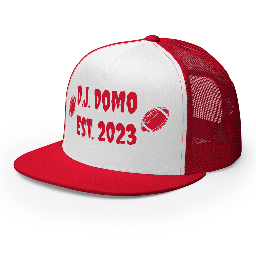 "Football" Trucker Cap Multi Color/Red