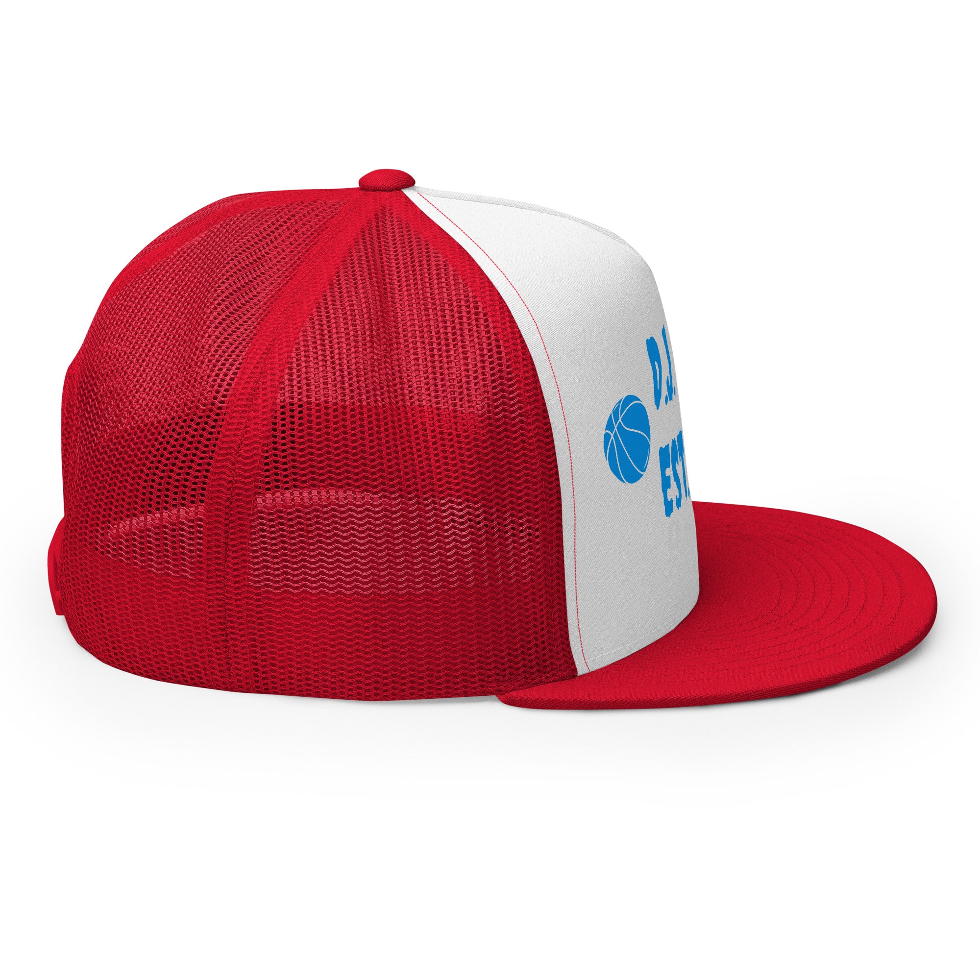 "Basketball" Trucker Cap Multi Color/Light Blue
