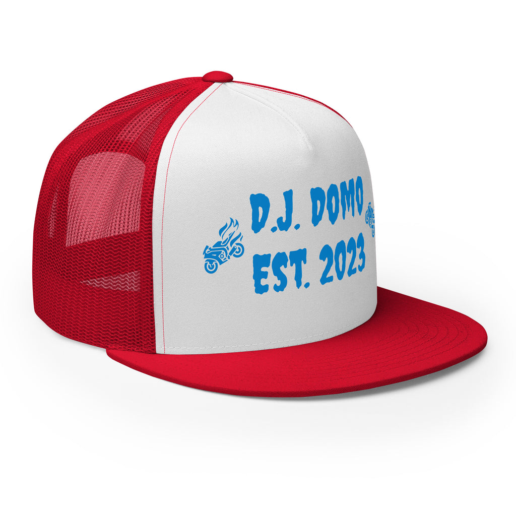 "Biker" Trucker Cap Multi Color/Light Blue