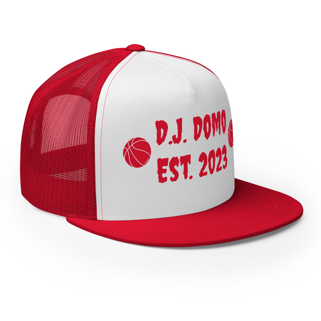 "Basketball" Trucker Cap Multi Color/Red