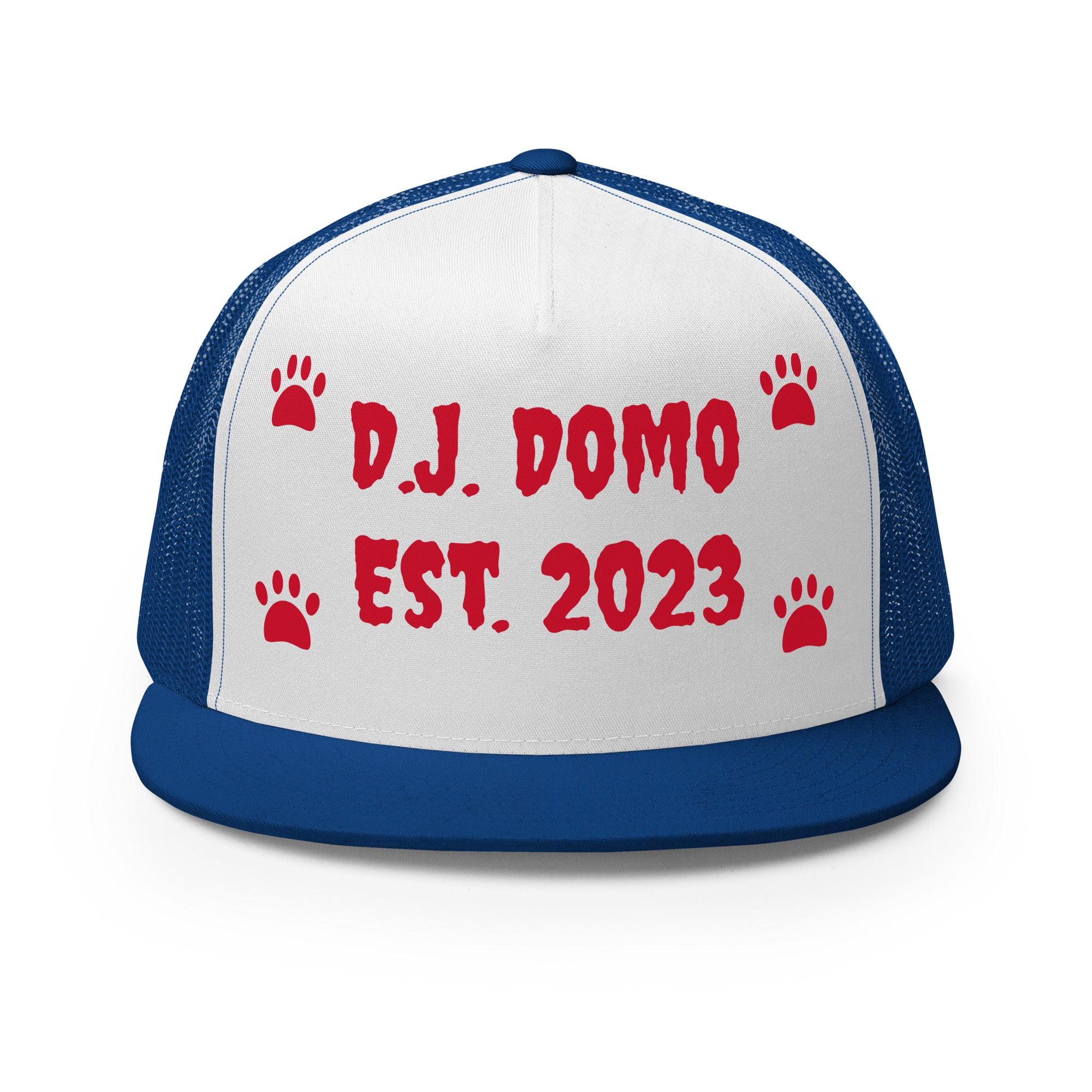 "Dog Paws" Trucker Cap Multi Color/Red