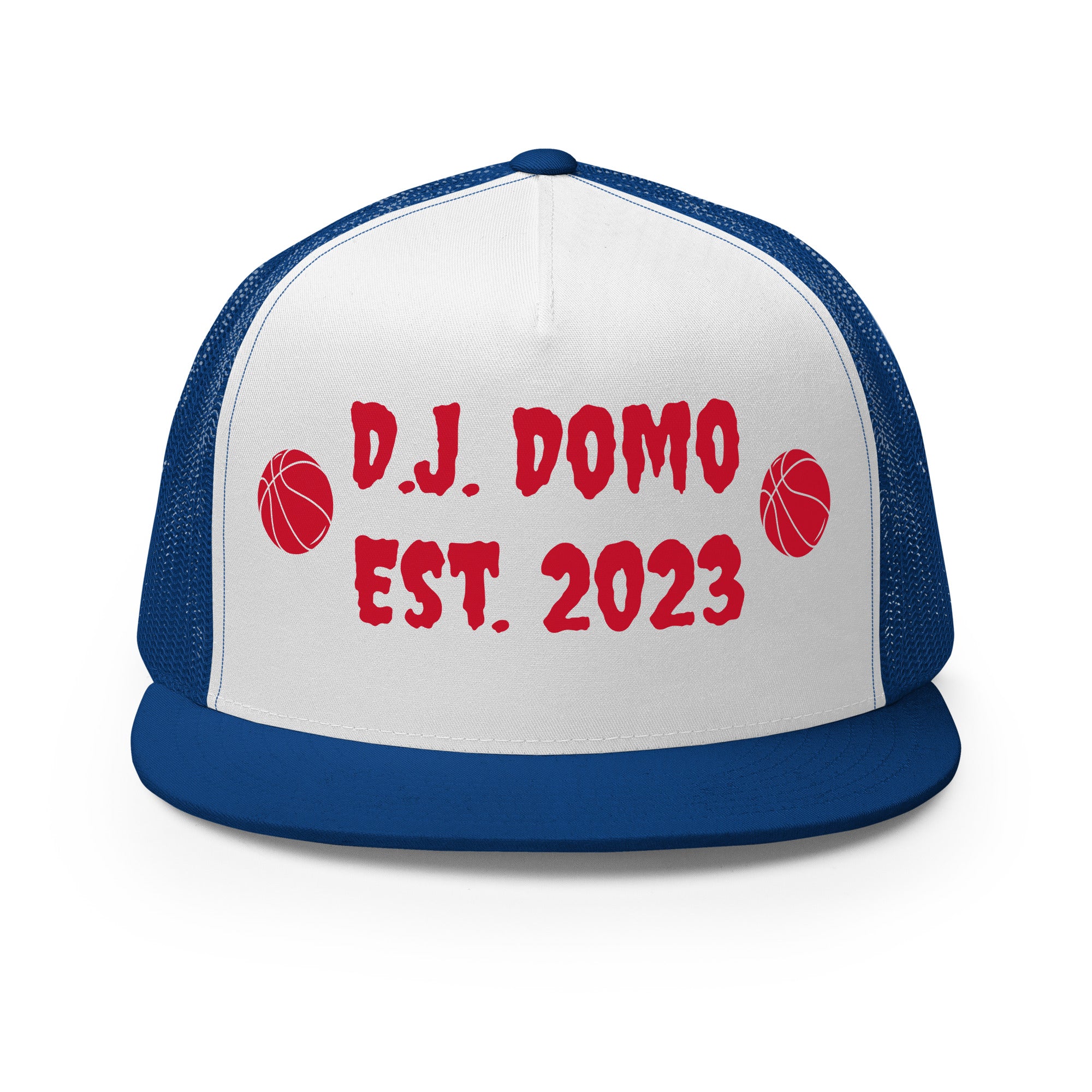 "Basketball" Trucker Cap Multi Color/Red