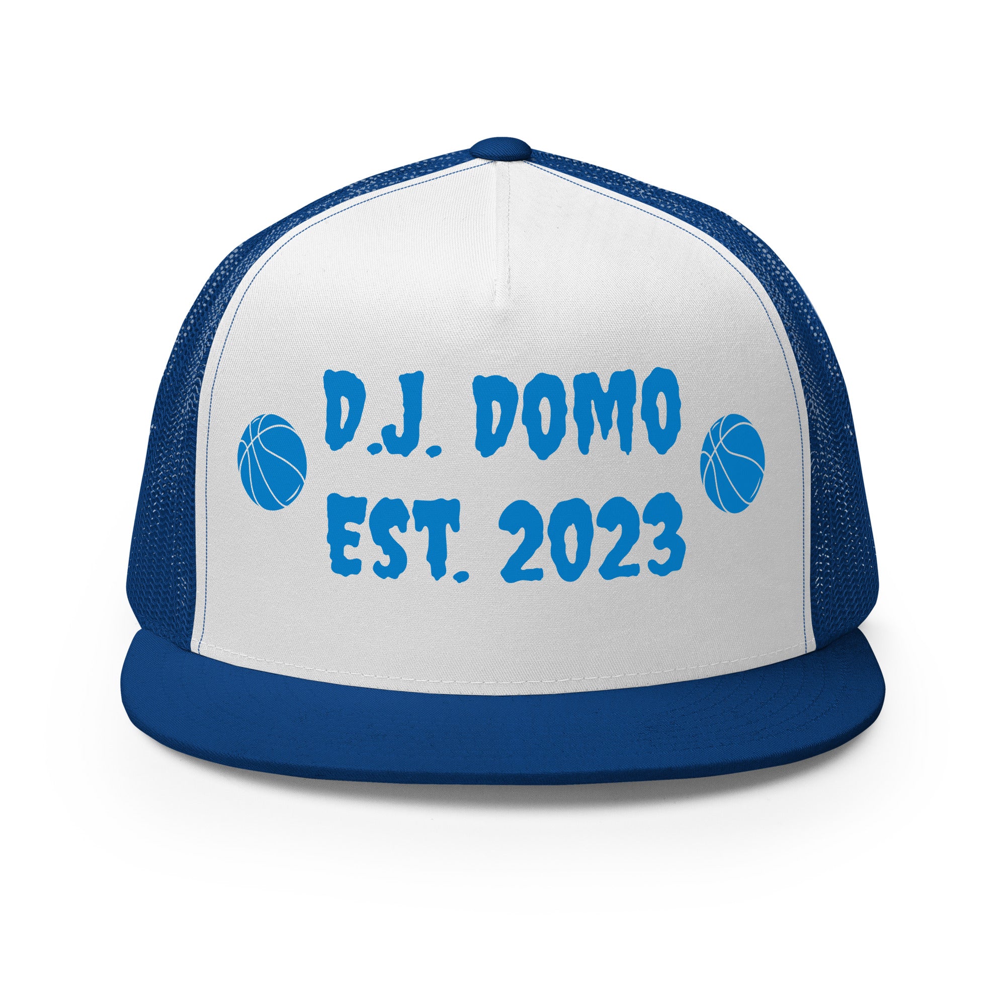 "Basketball" Trucker Cap Multi Color/Light Blue