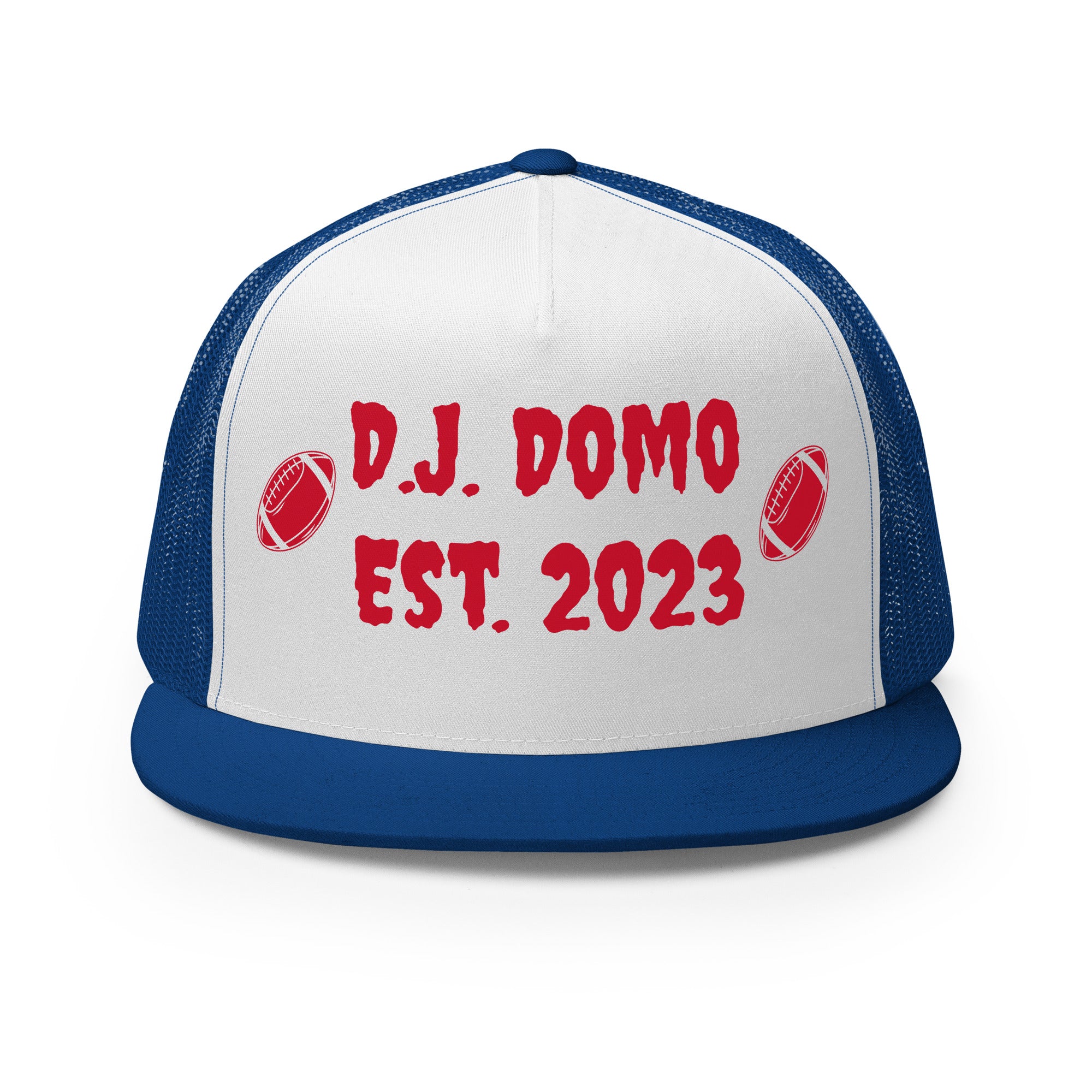 "Football" Trucker Cap Multi Color/Red