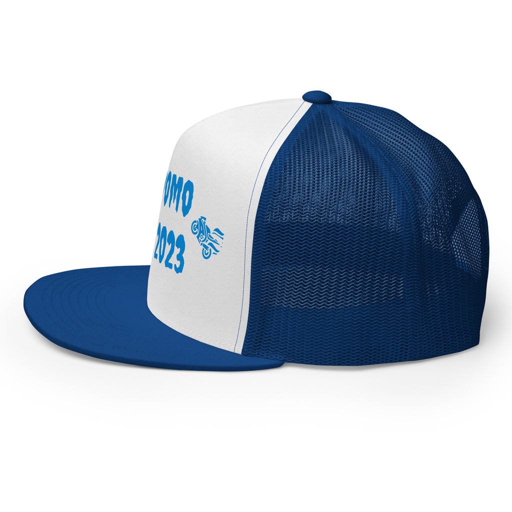 "Biker" Trucker Cap Multi Color/Light Blue