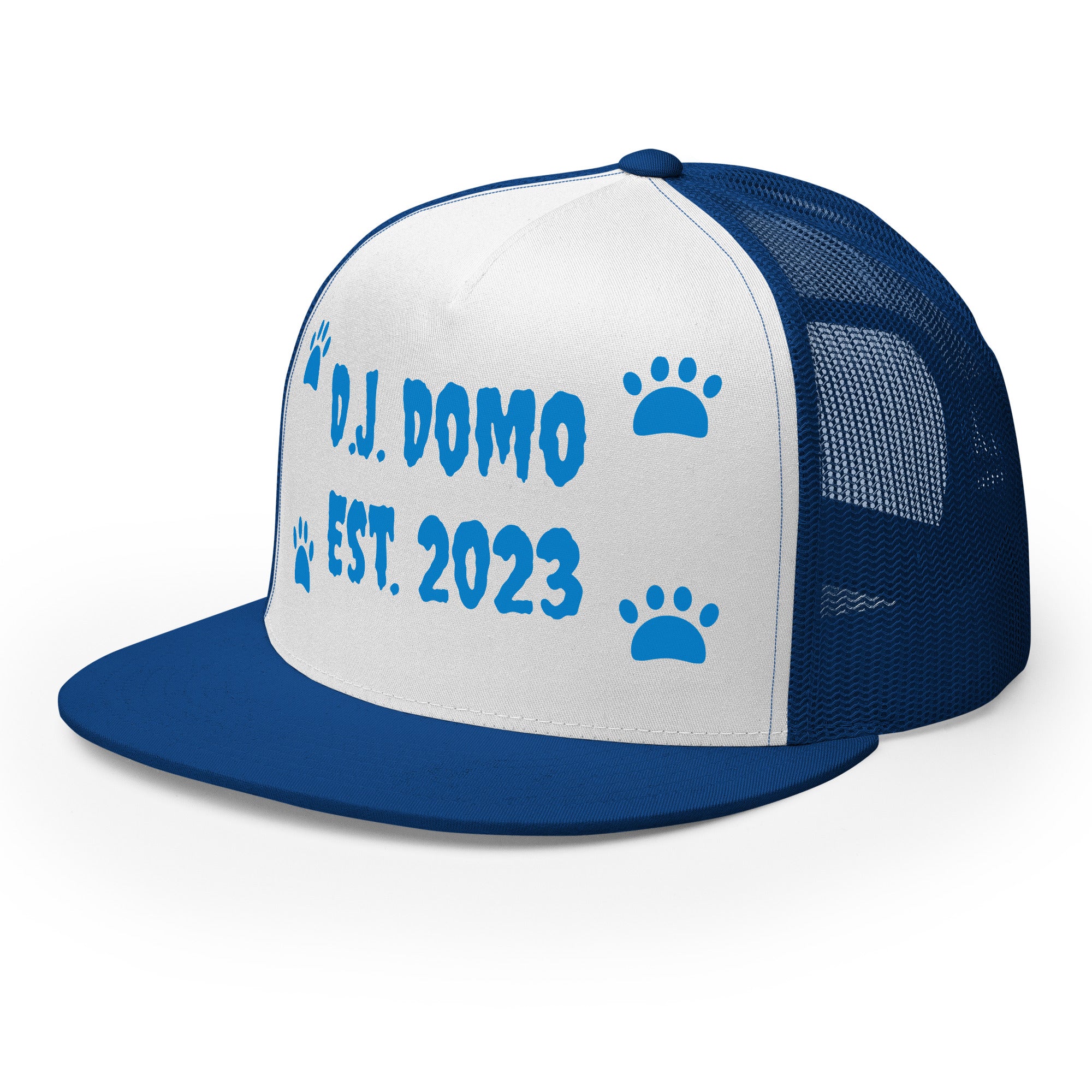 "Dog Paws" Trucker Cap Multi Color/Light Blue