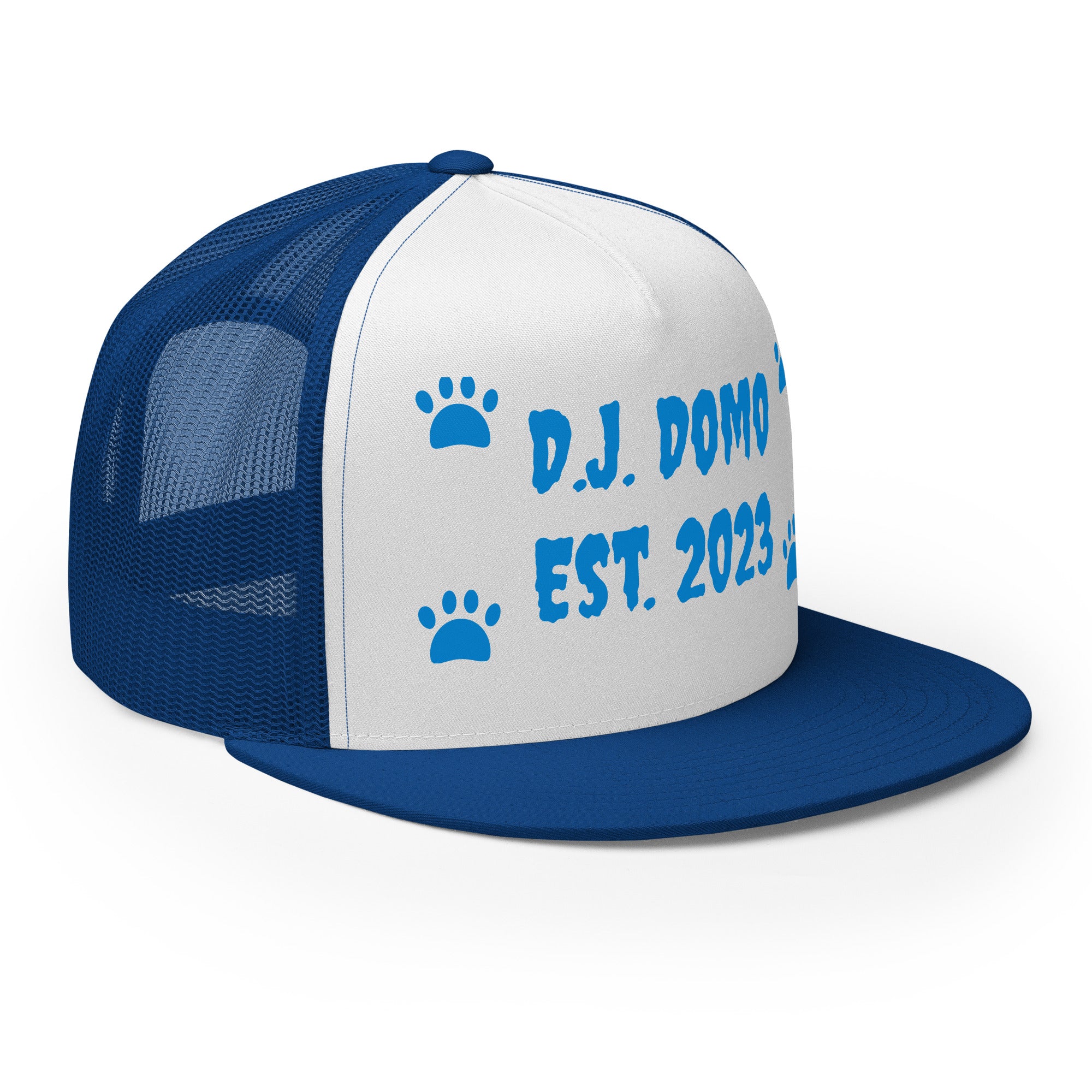 "Dog Paws" Trucker Cap Multi Color/Light Blue