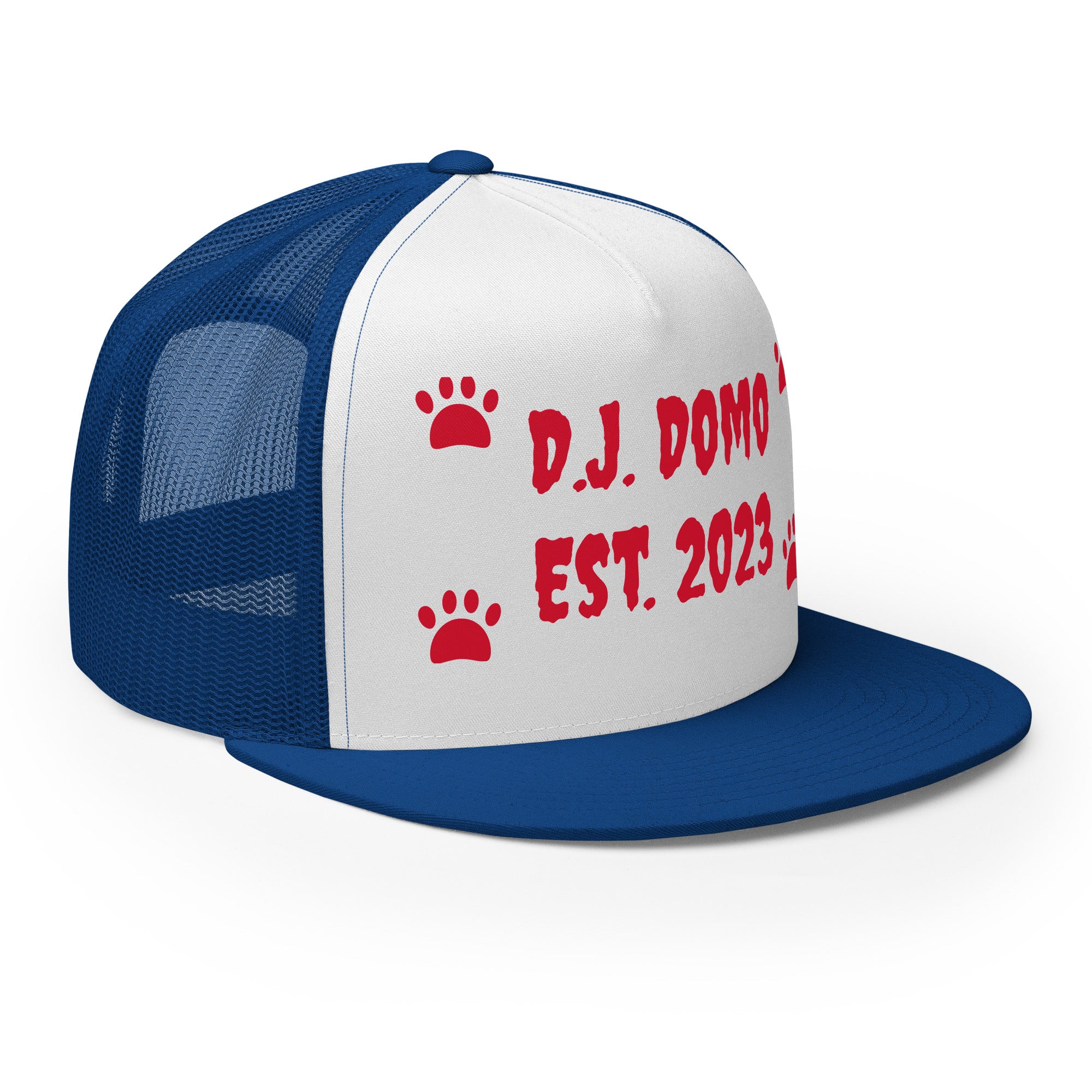 "Dog Paws" Trucker Cap Multi Color/Red