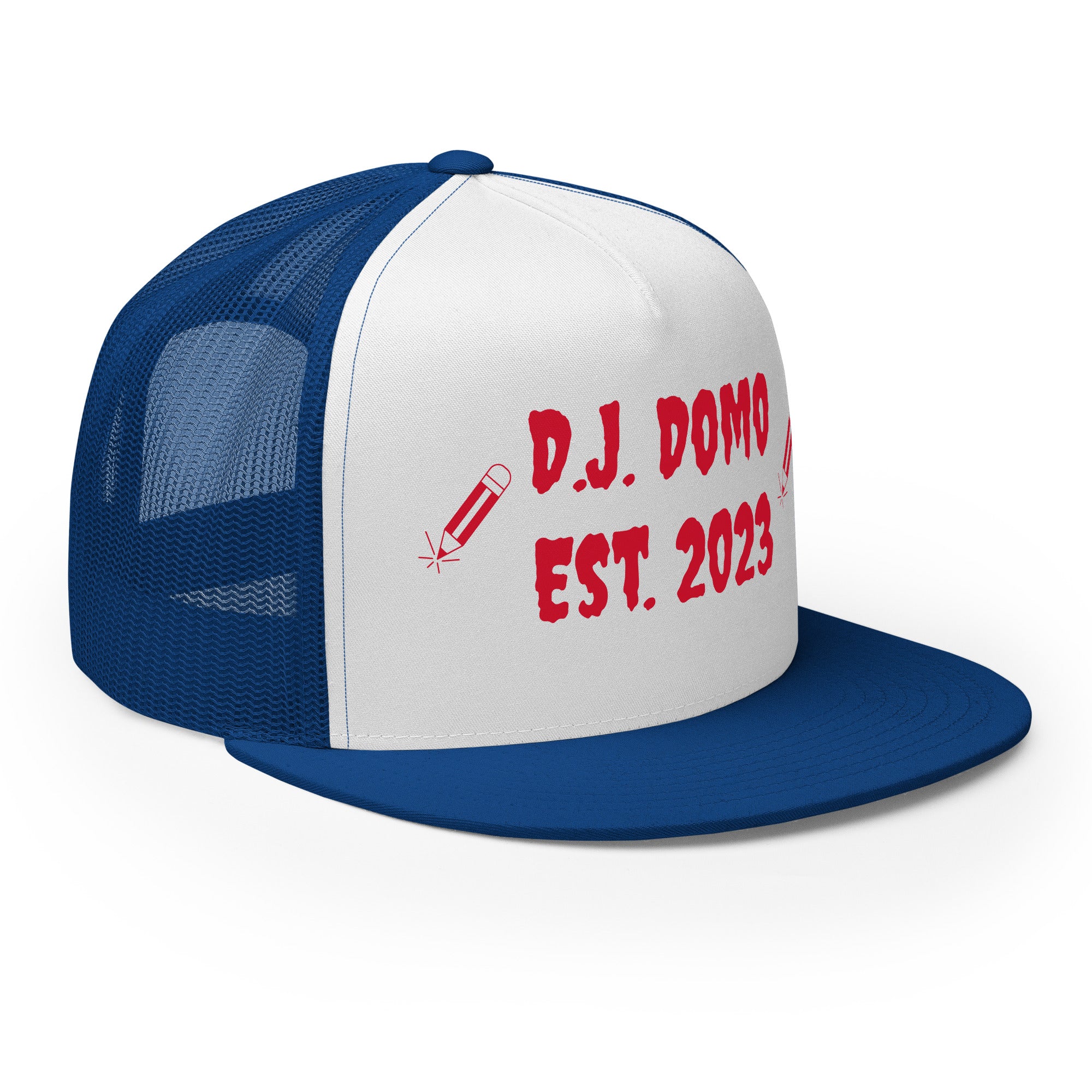 "Writer" Trucker Cap Multi Color/Red