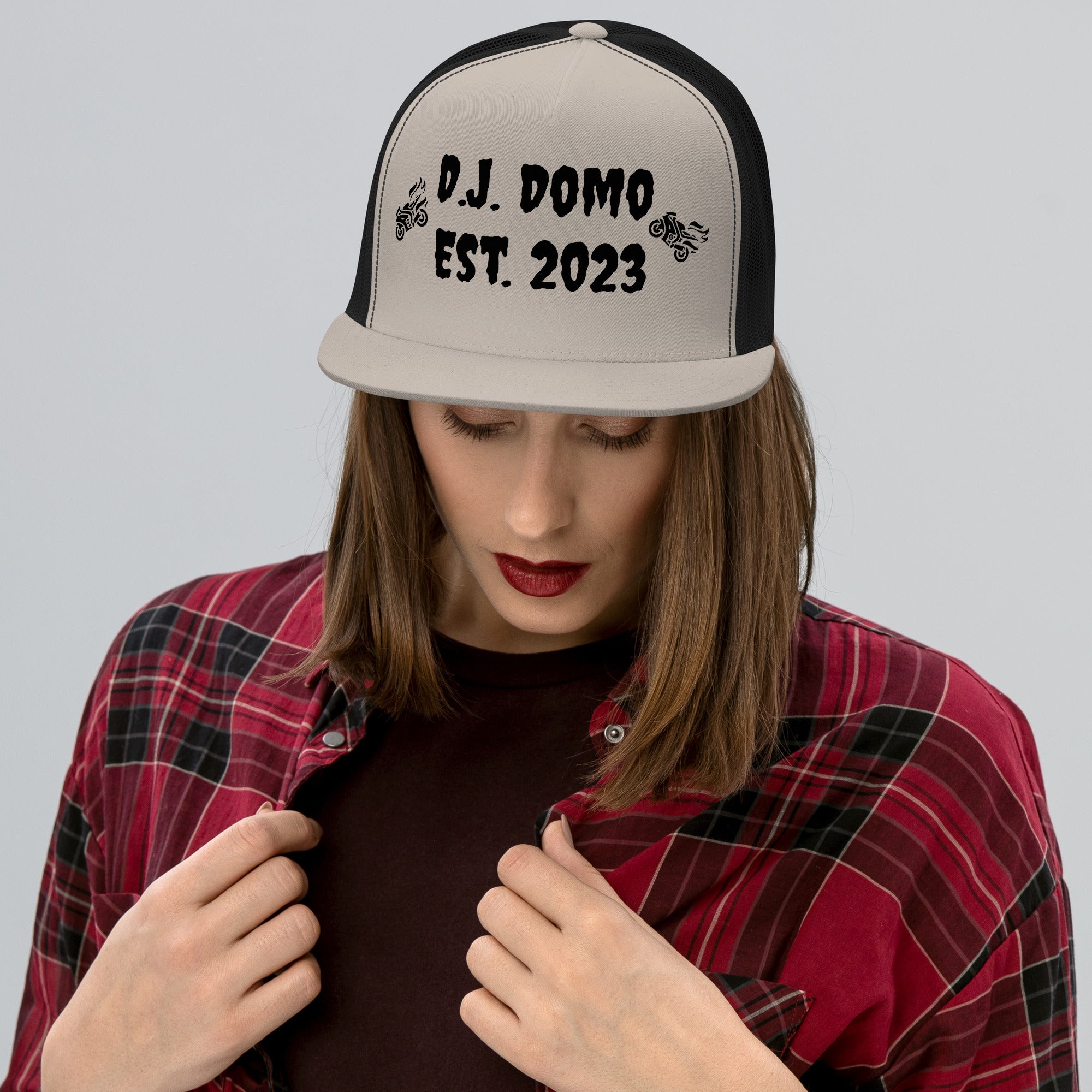 "Biker" Trucker Cap Multi Color/Black