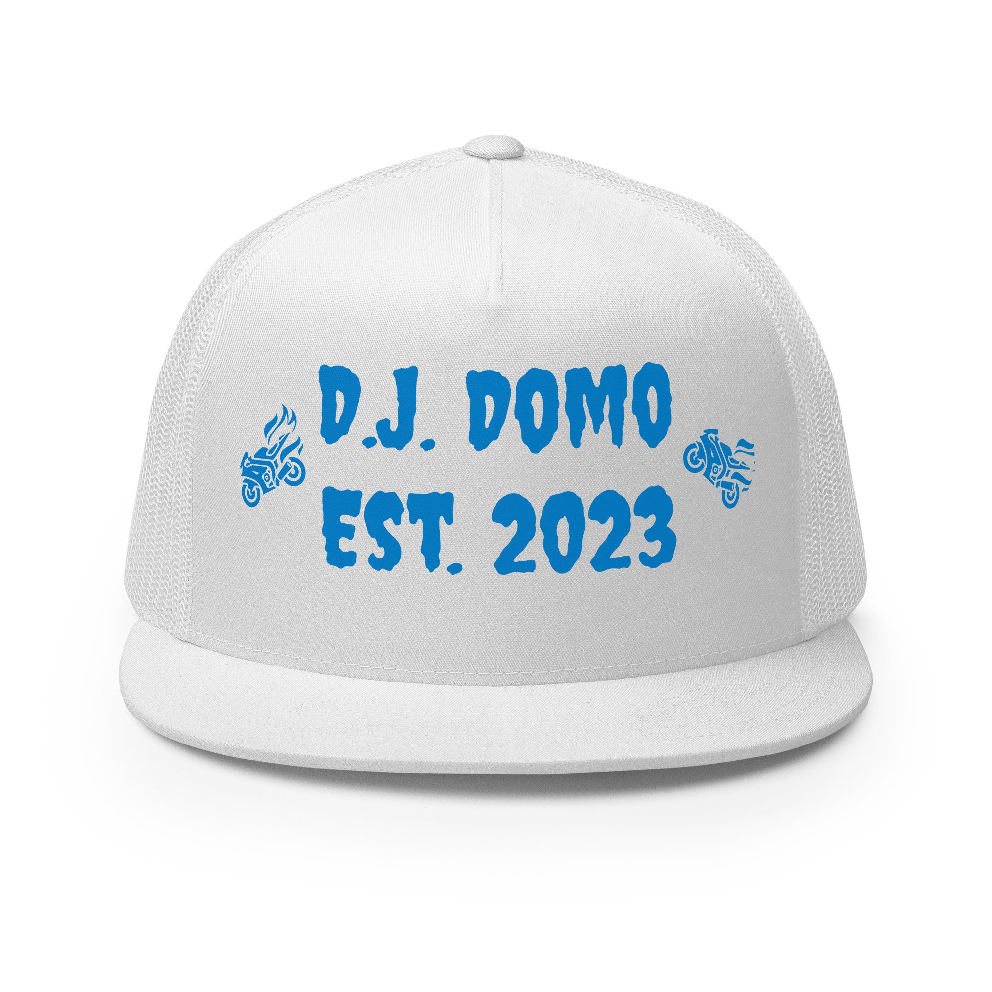 "Biker" Trucker Cap Multi Color/Light Blue