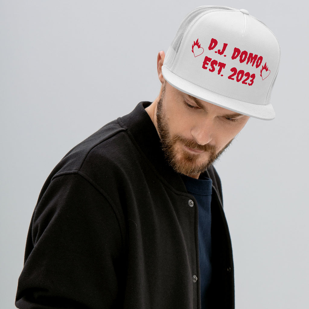 "Fire Hearts" Trucker Cap Multi Color/Red