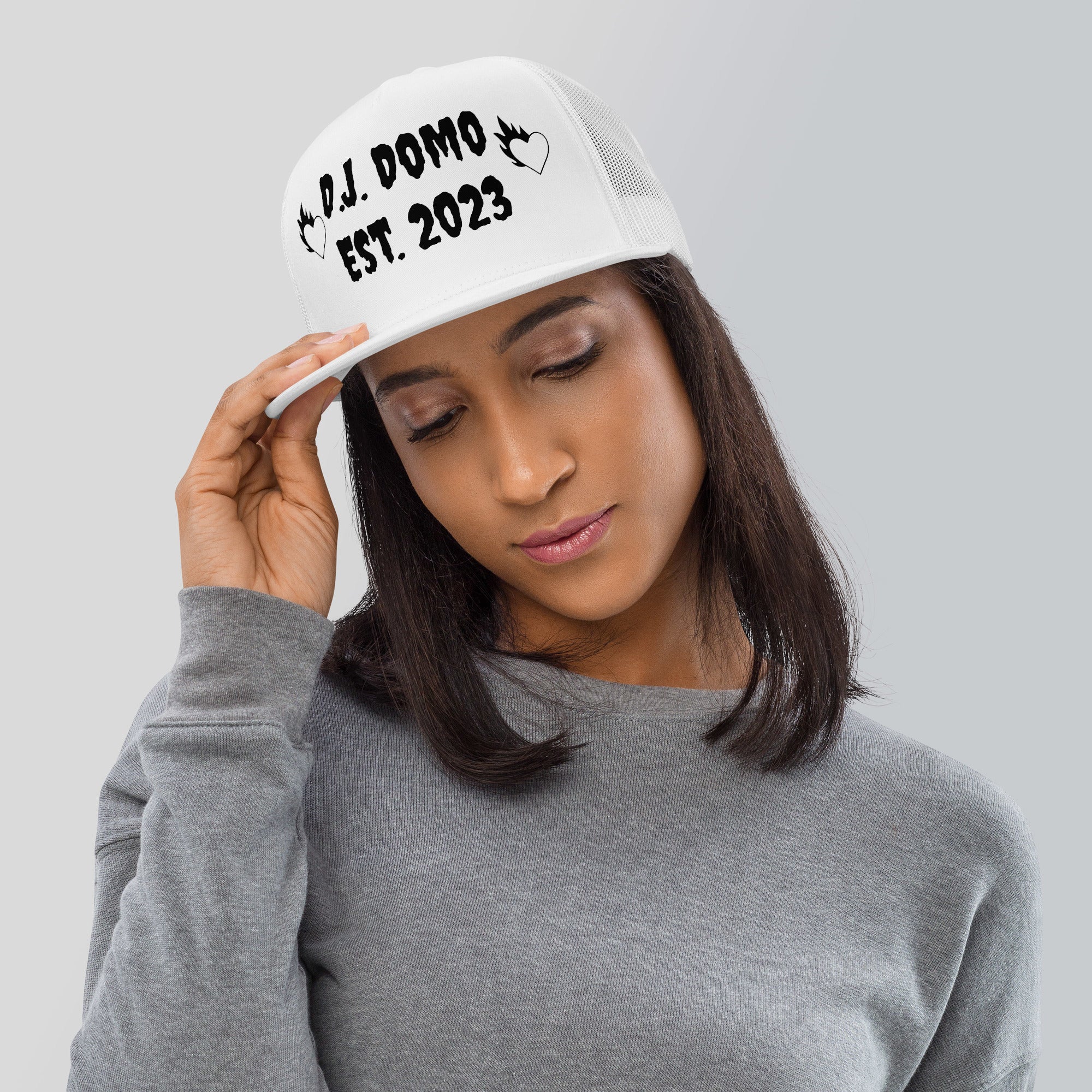 "Fire Hearts" Trucker Cap Multi Color/Black