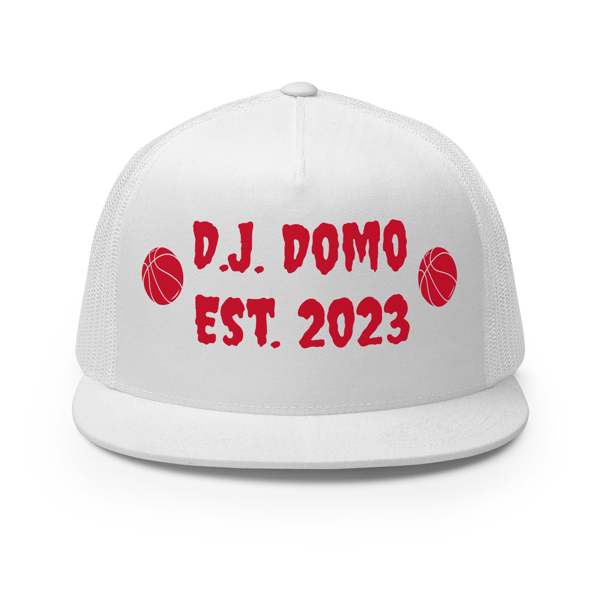 "Basketball" Trucker Cap Multi Color/Red