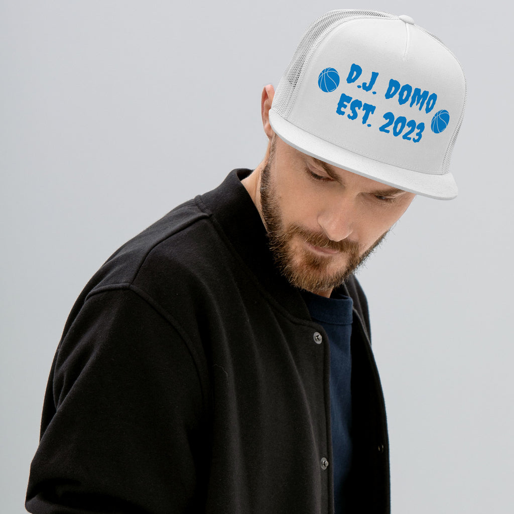 "Basketball" Trucker Cap Multi Color/Light Blue