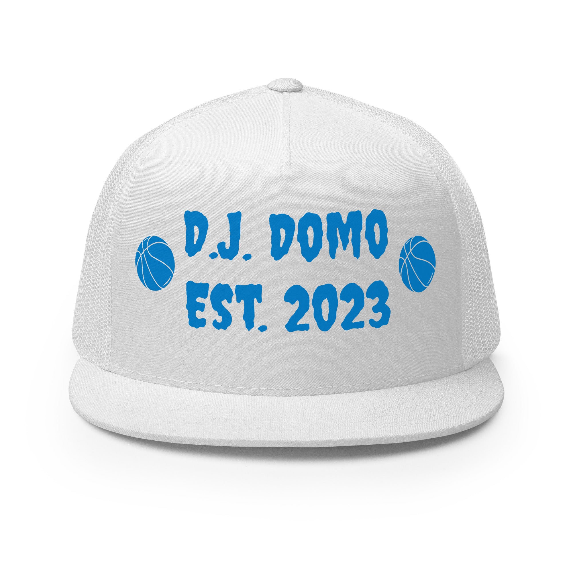 "Basketball" Trucker Cap Multi Color/Light Blue