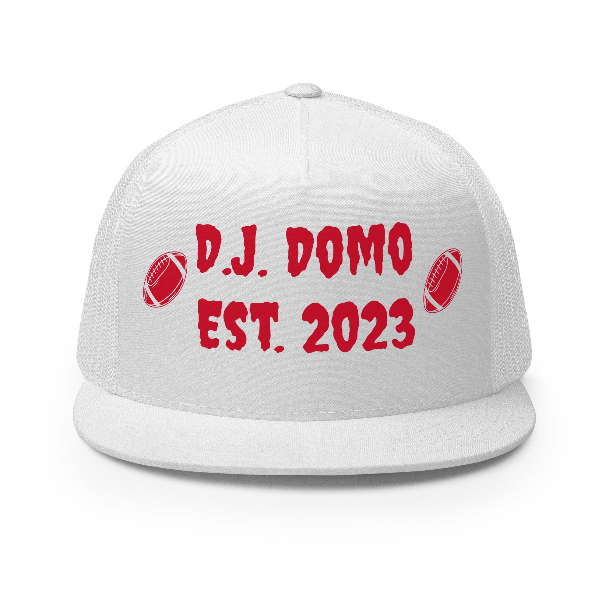 "Football" Trucker Cap Multi Color/Red