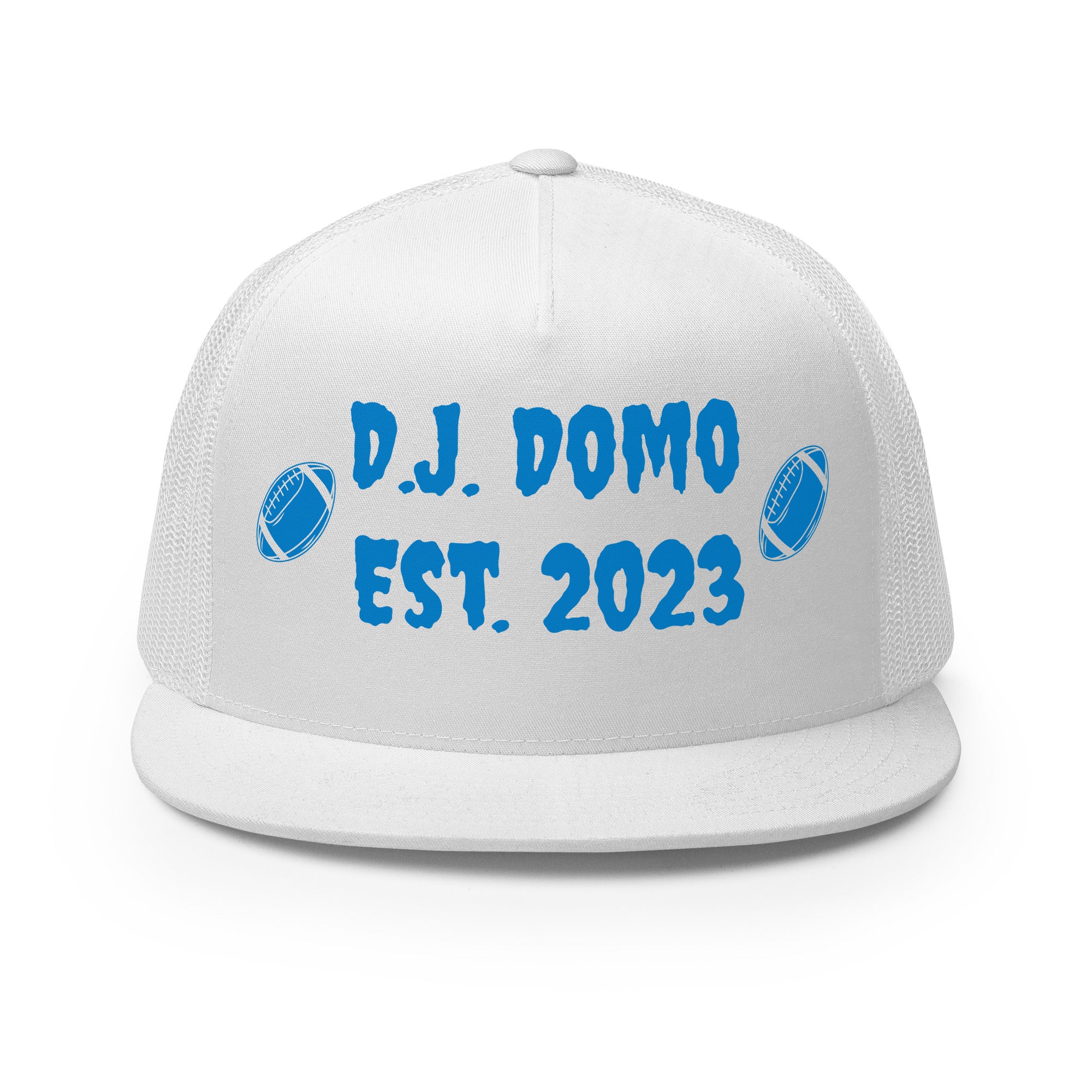 "Football" Trucker Cap Multi Color/Light Blue