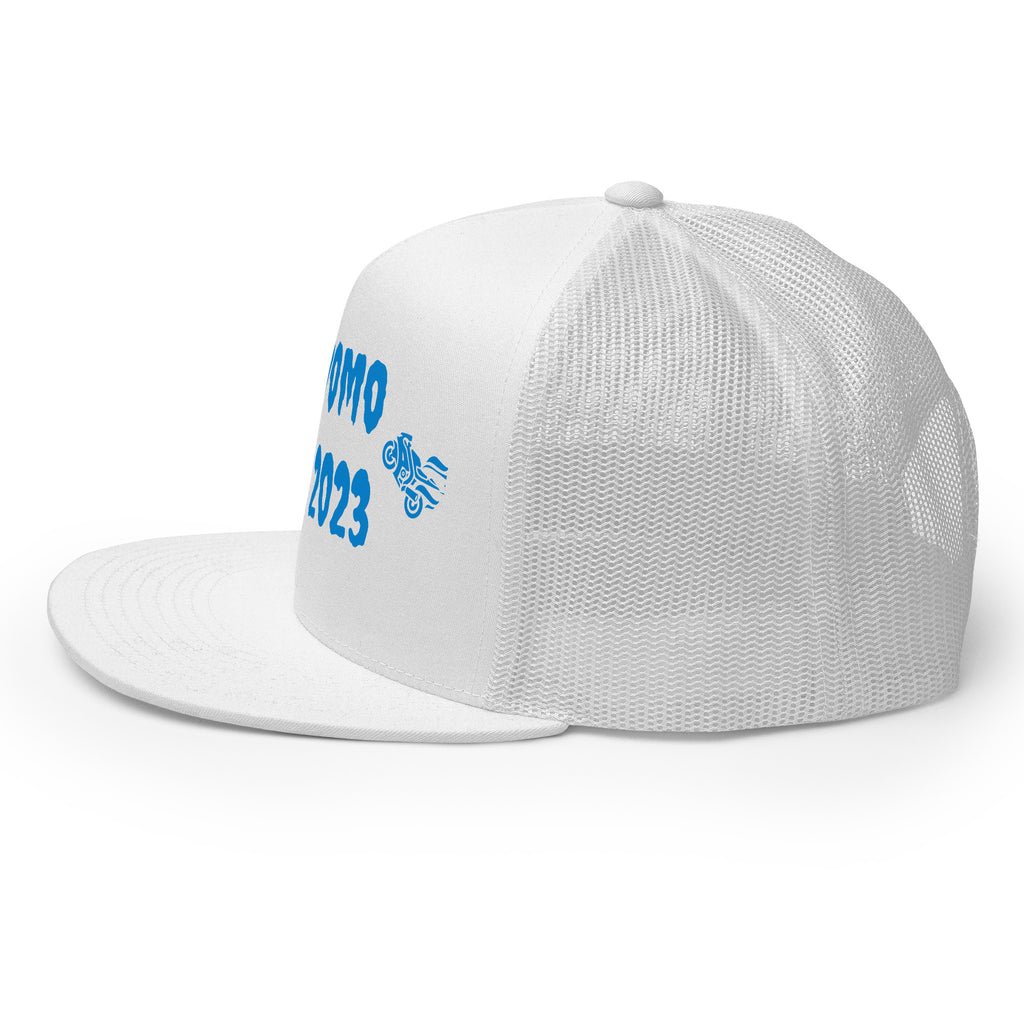 "Biker" Trucker Cap Multi Color/Light Blue