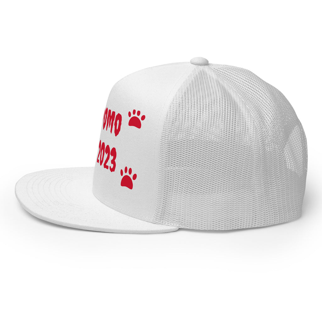 "Dog Paws" Trucker Cap Multi Color/Red