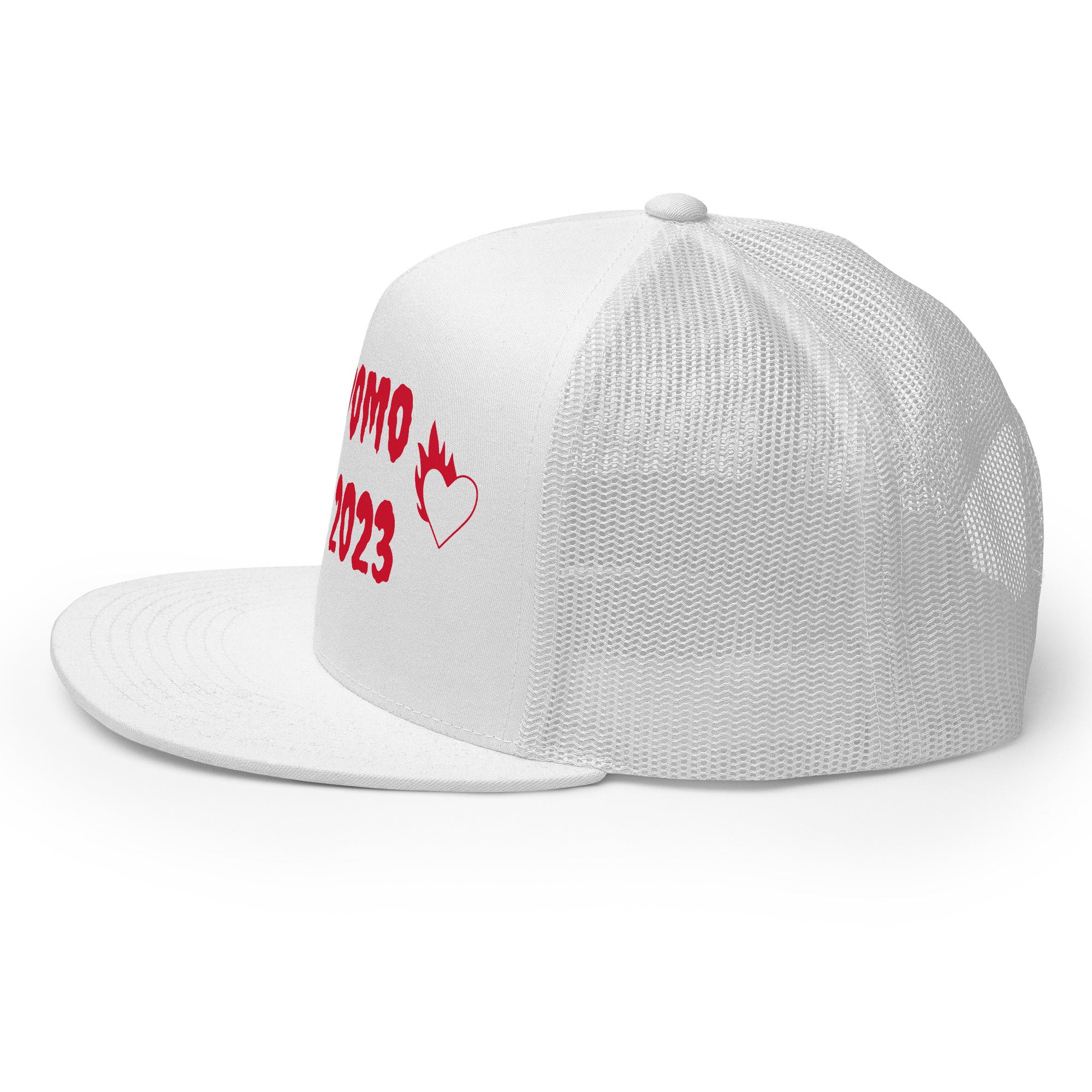 "Fire Hearts" Trucker Cap Multi Color/Red