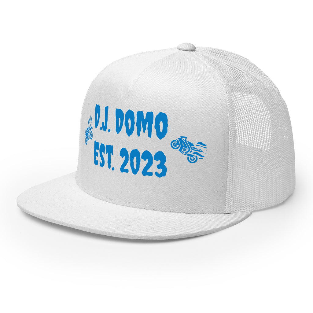 "Biker" Trucker Cap Multi Color/Light Blue