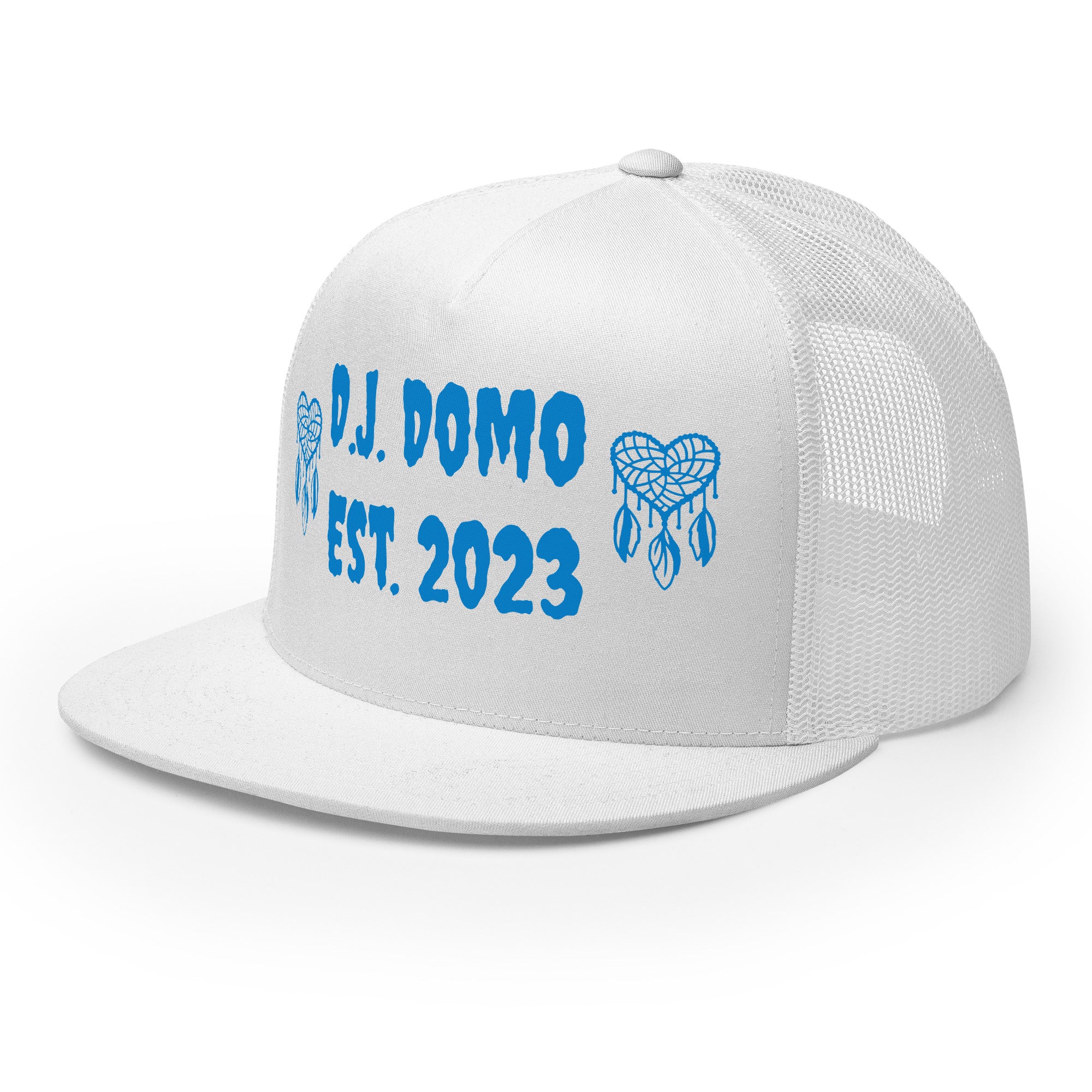 "Heart Catchers" Trucker Cap Multi Color/Light Blue