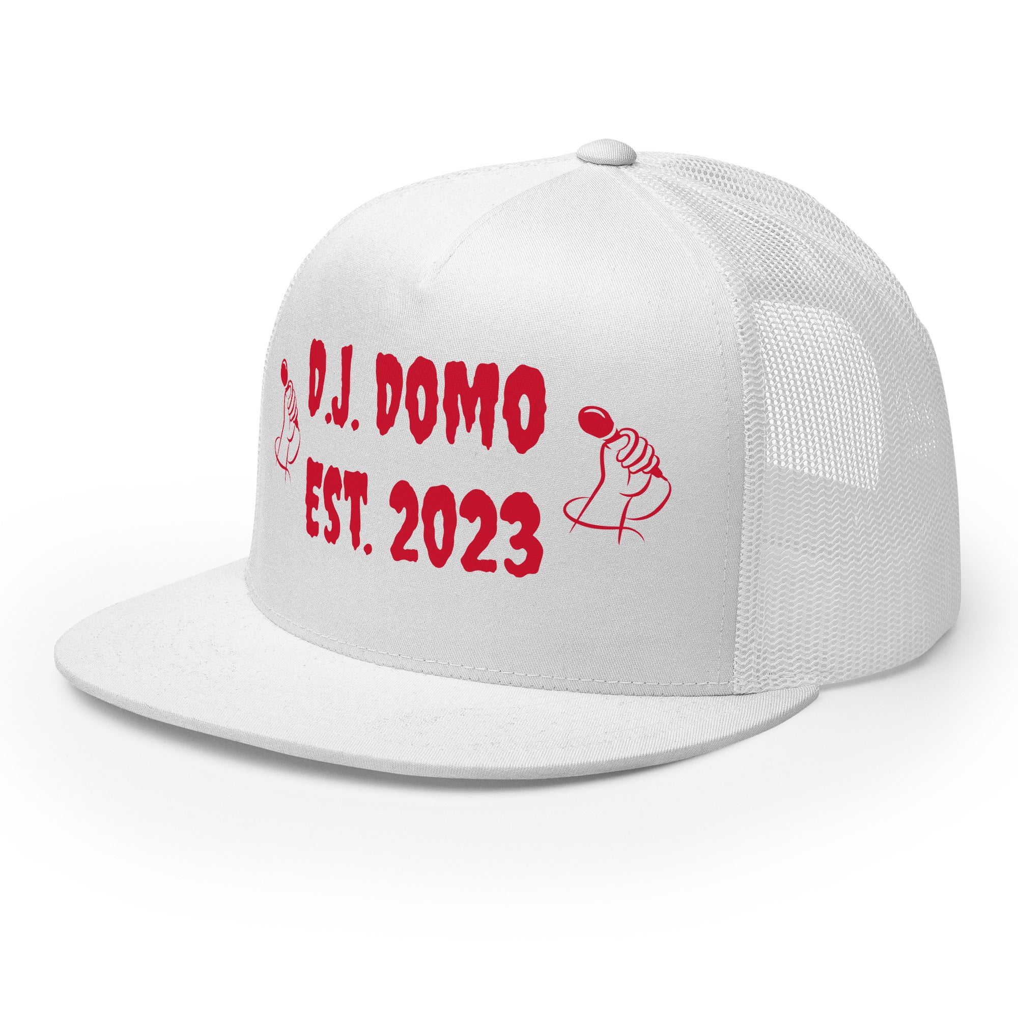 "Mic" Trucker Cap Multi Color/Red