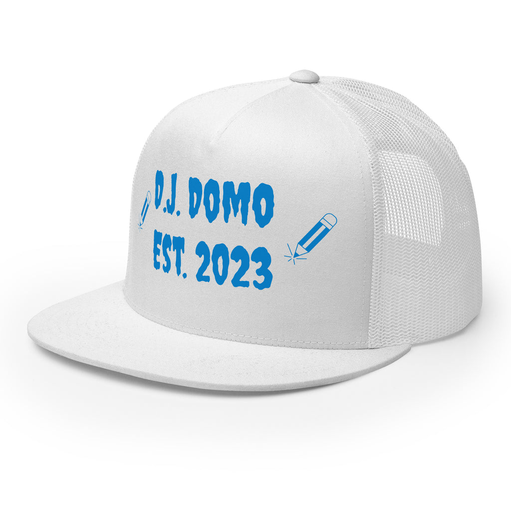 "Writer" Trucker Cap Multi Color/Light Blue
