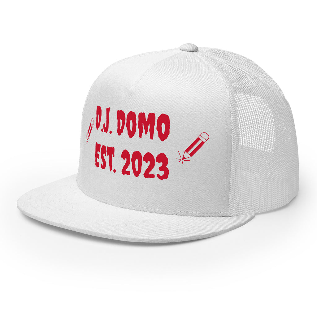 "Writer" Trucker Cap Multi Color/Red