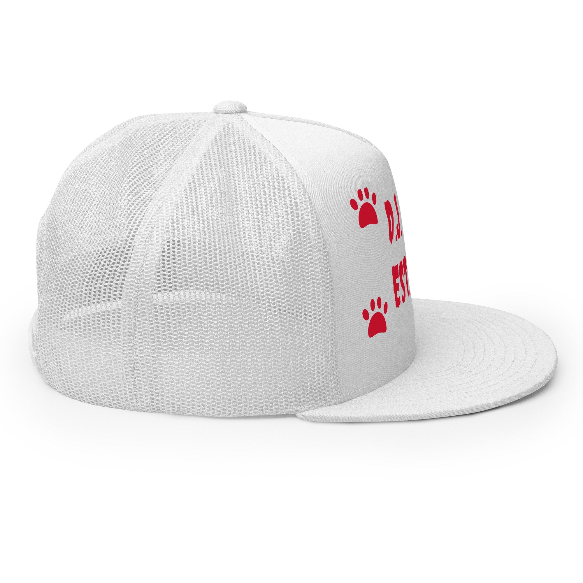"Dog Paws" Trucker Cap Multi Color/Red