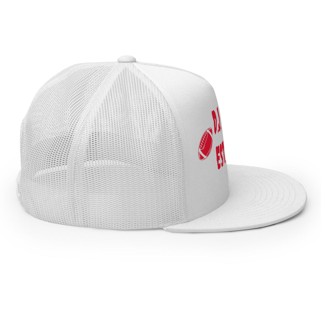 "Football" Trucker Cap Multi Color/Red