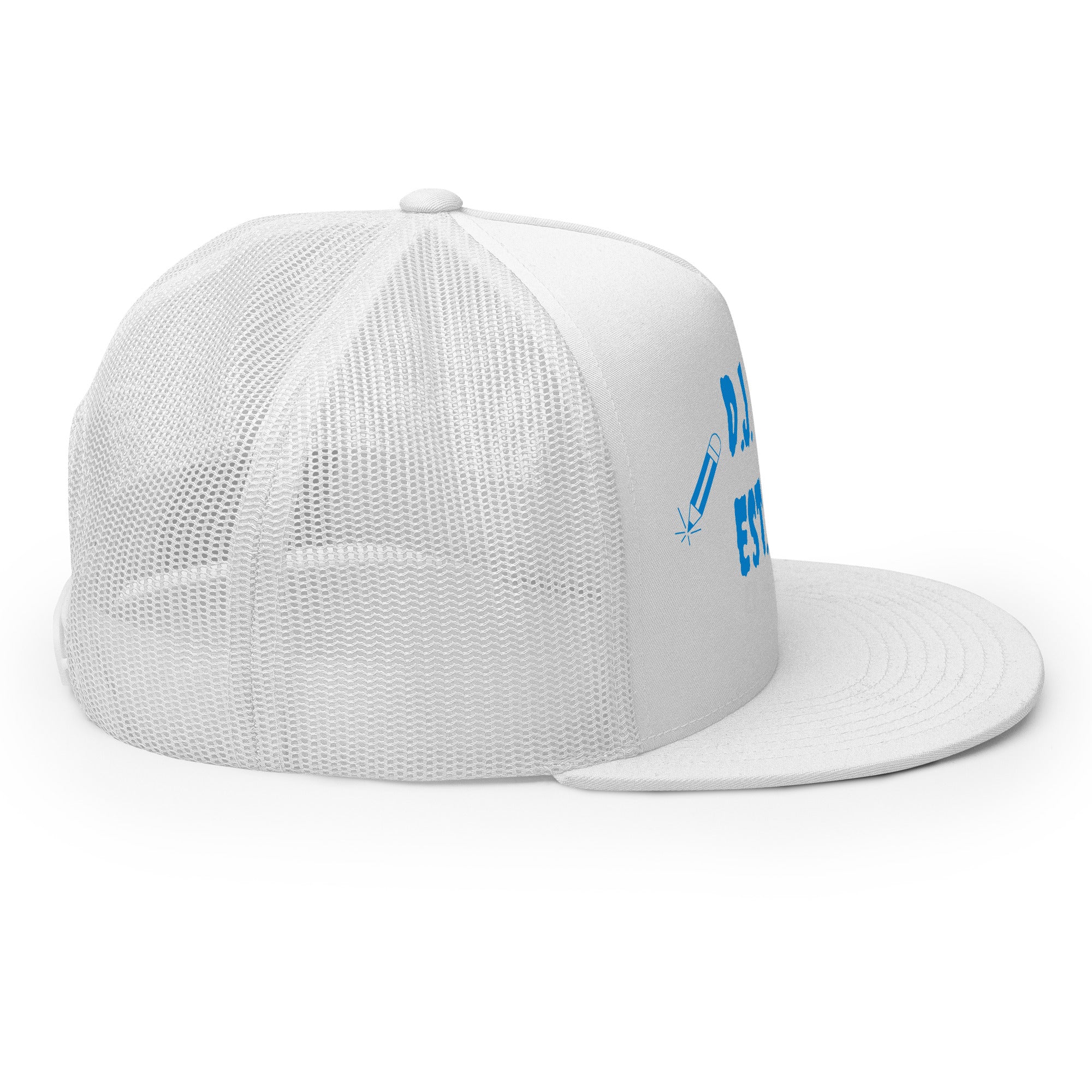 "Writer" Trucker Cap Multi Color/Light Blue